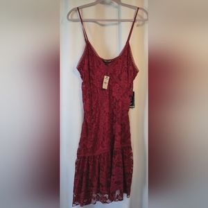 Express deep red lace dress (new with tags)